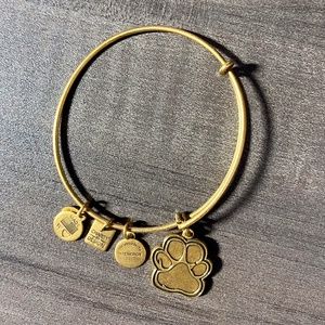 Alex & Ani Gold Paw Charm Bracelet
